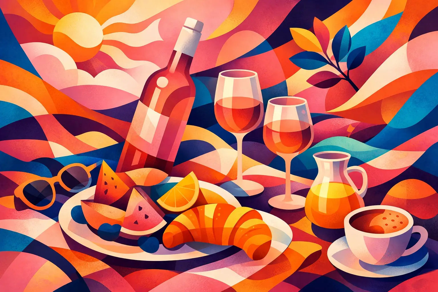 Vino rosado mexicano para brunch en casa