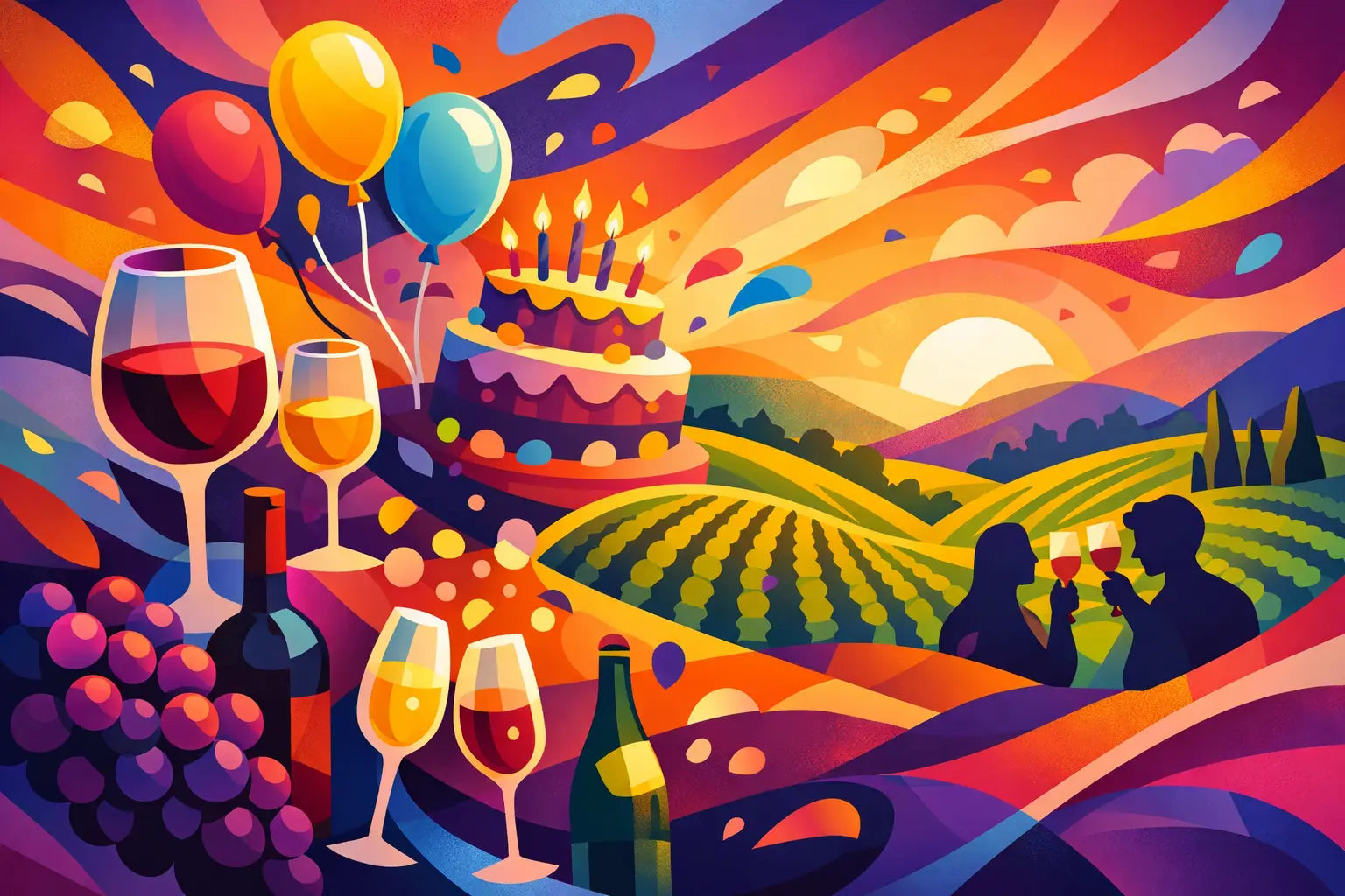 Experiencia de celebración de cumpleaños en viñedo