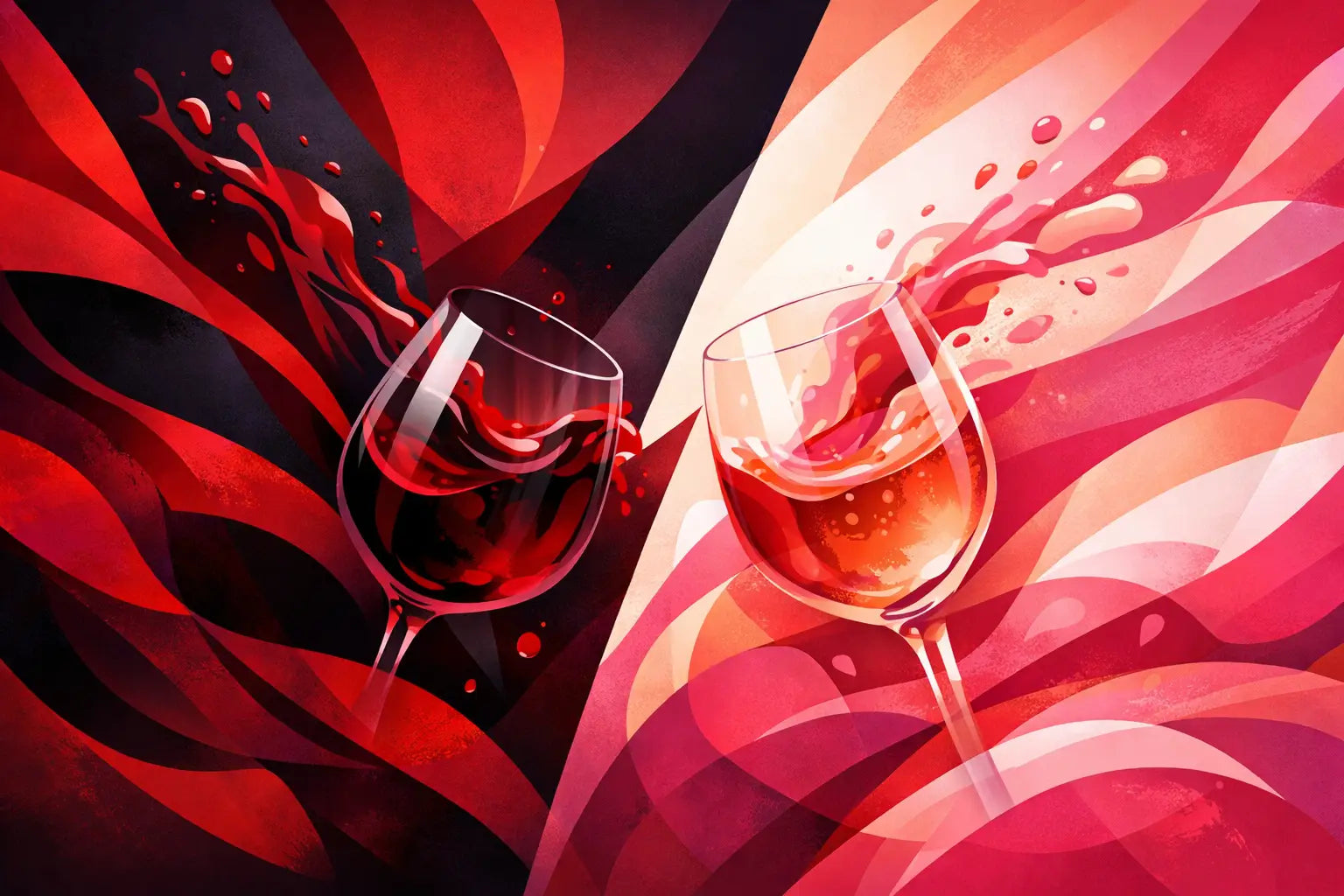 Vino tinto vs vino rosado: qué los diferencia