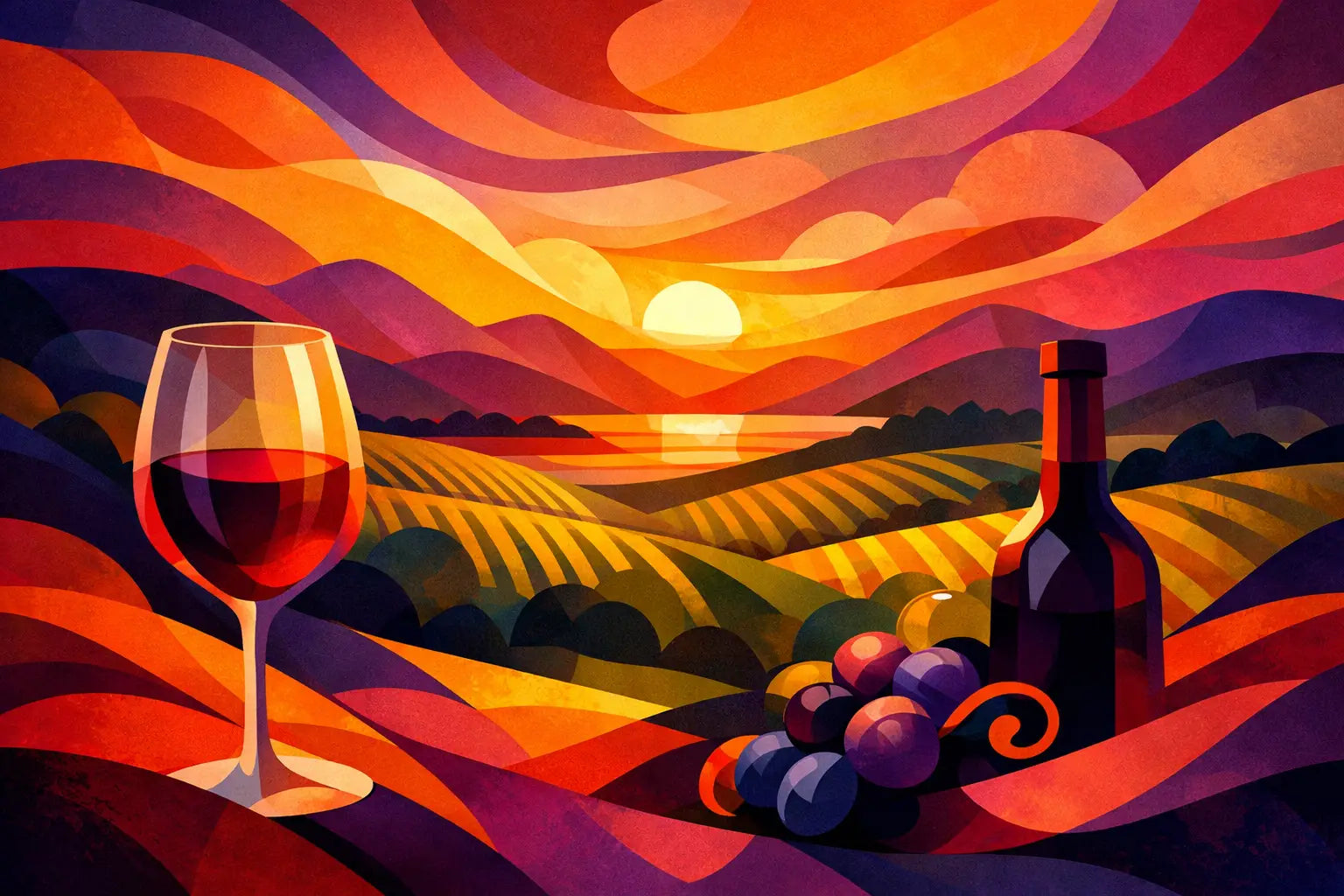 Cata al atardecer en viñedo Valle de Guadalupe