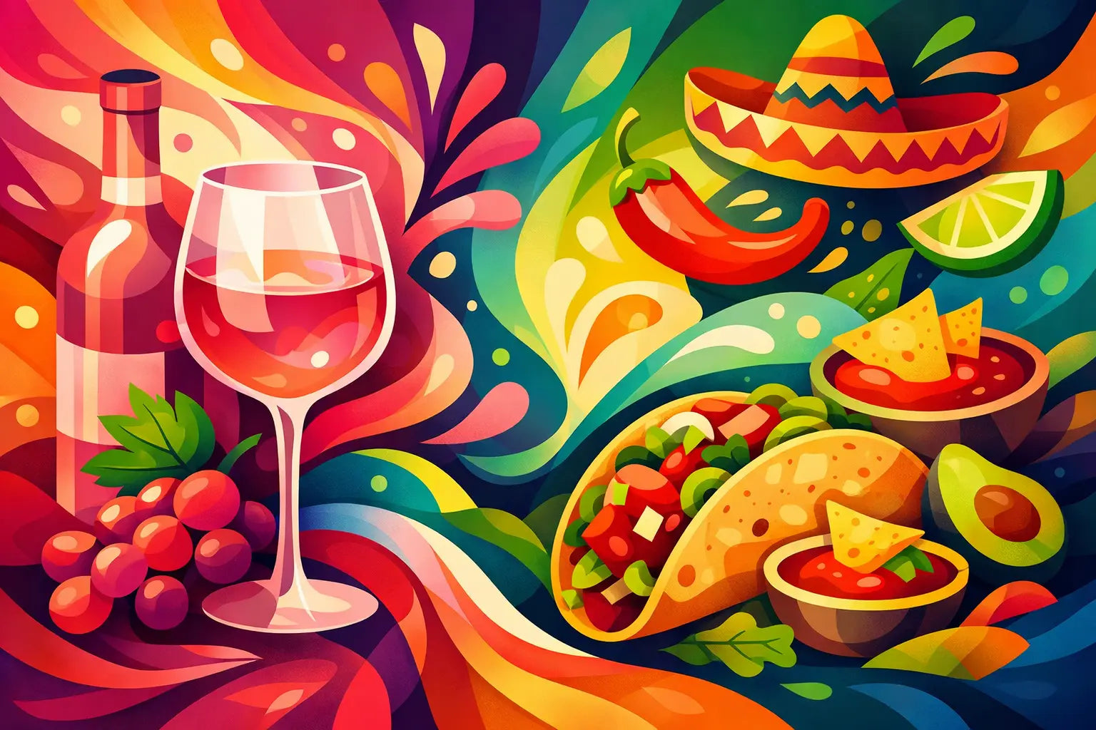 Cómo maridar vino rosado con comida mexicana