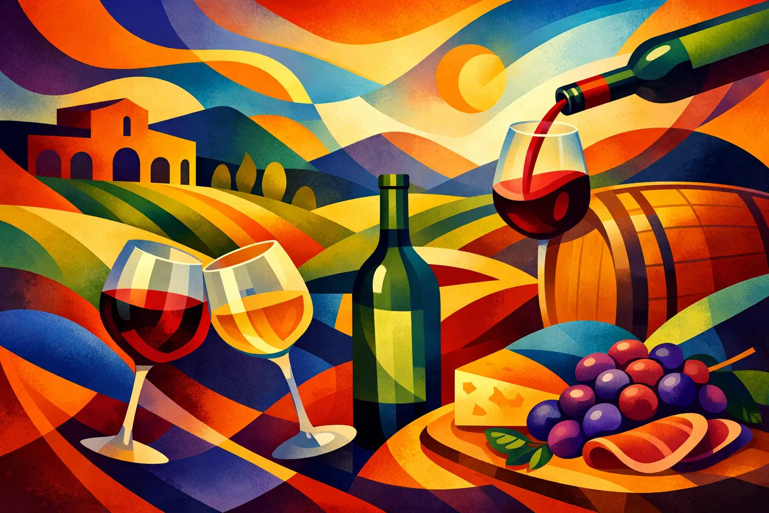 Taller de maridaje con vino en bodega